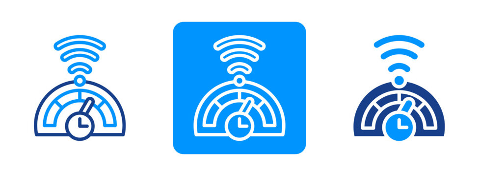 Smart Bandwidth Icon In Dual Tone Style