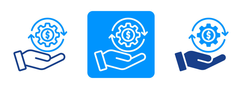 Operating Profit Icon In Dual Tone Style