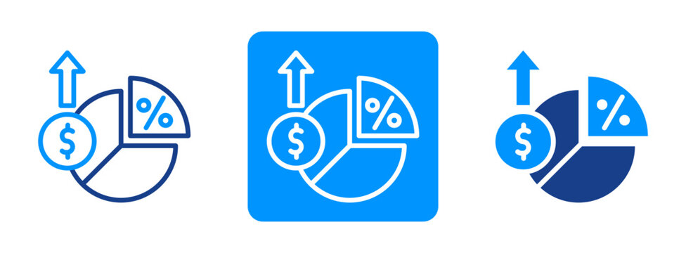 Profit Margin Icon In Dual Tone Style