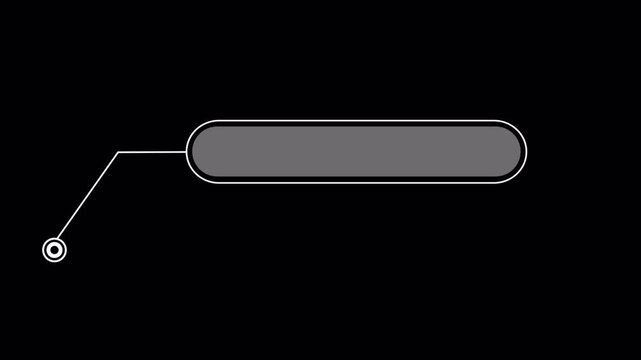 Minimal Horizontal Lower Third Label Animation, Clean Rounded Lower Third Graphic, Minimal Title Bar Motion Graphic, Modern Horizontal Information Label