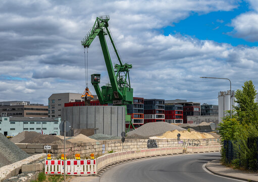 Industry and commerce in the East Harbor, Frankfurt, Germany