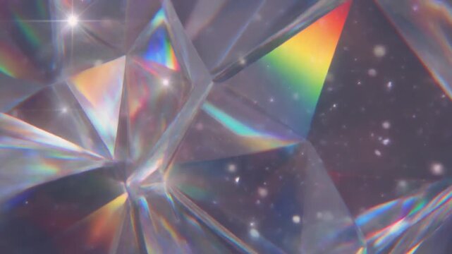 幻想的なきらめくプリズムの反射のイメージ背景 動画素材 AI生成素材 16:9サイズ