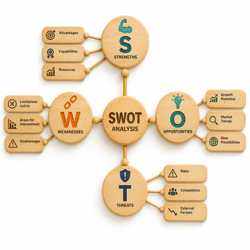 The SWOT analysis framework  outlining strengths  weaknesses  opportunities  and threats  is a business analysis tool.