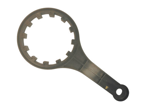 Adjustable bicycle chainring nut wrench tool isolated on transparent background