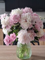 bouquet of peonies in a vase © stsvirkun