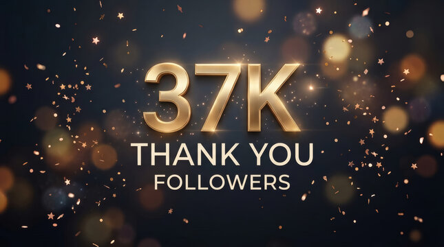 37K Thank You Followers Celebration With Gold Confetti, Flowers and Luxury Interior Decor