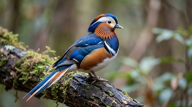 Colorful mandarin duck