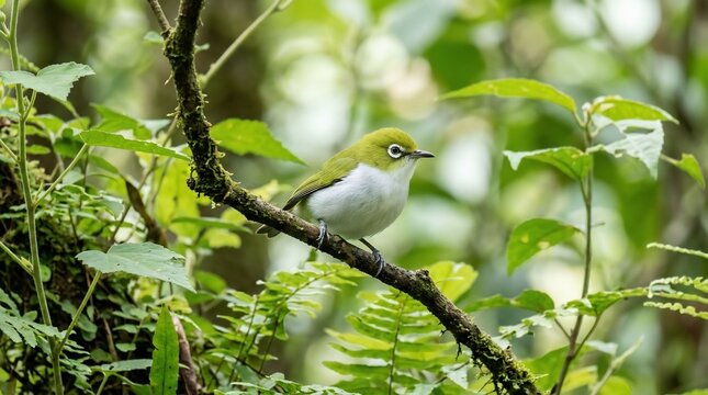 Green olive white-eye