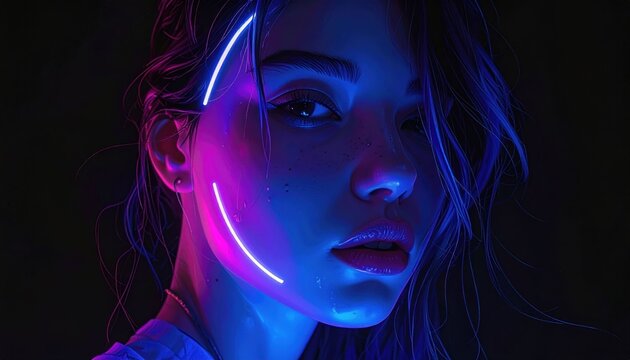Neon portrait