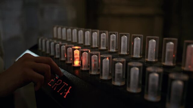 Offer to light a candle in a sacred Christian church in Naples