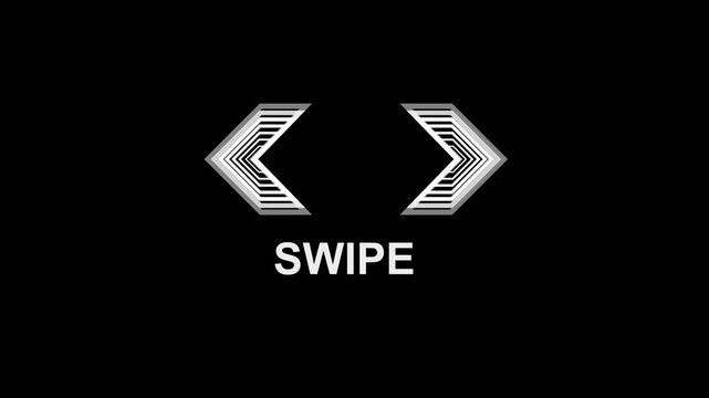 Minimalist Abstract Swipe Logo Animation Motion Graphic on Black Background