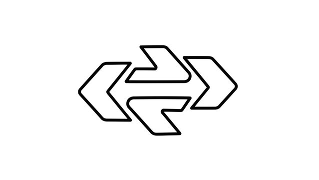 Abstract Arrows Symbolizing Connection, Exchange, and Direction