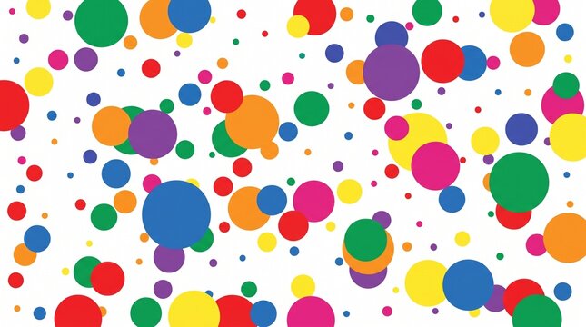 Multicolored scattered circles pattern