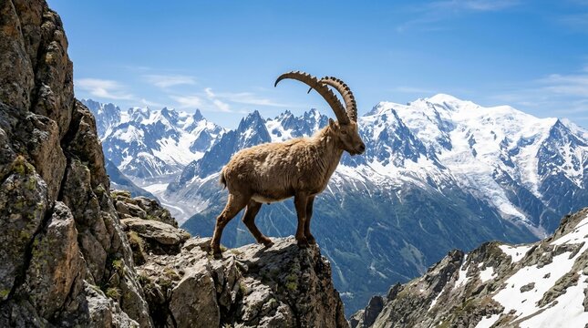 Alpine ibex mountain