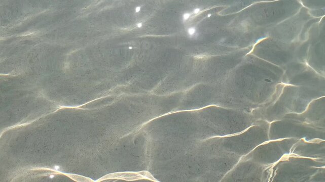 Water surface reflecting light in a clear pool on a sunny day