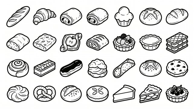 European bakery vector collection