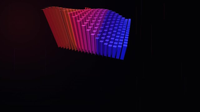 3 d gradient bar graph animation abstract data visualization motion