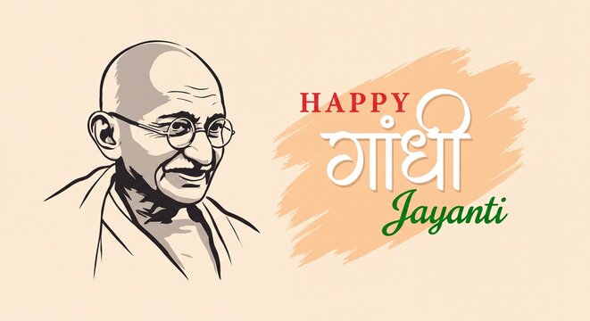 2nd October Happy gandhi jayanti. indian Freedom Fighter Mahatma Gandhi he is known as Bapu. abstract vector