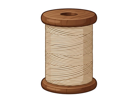 Linen thread spool icon illustration