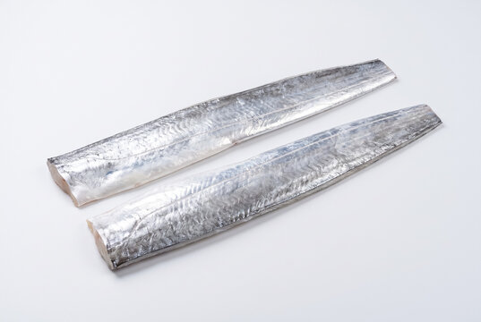 Fresh Raw Hairtail Fillets with Silver Skin