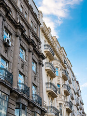 Fototapeta premium Historic residential facades near Knez Mihailova Street in Belgrade, Serbia