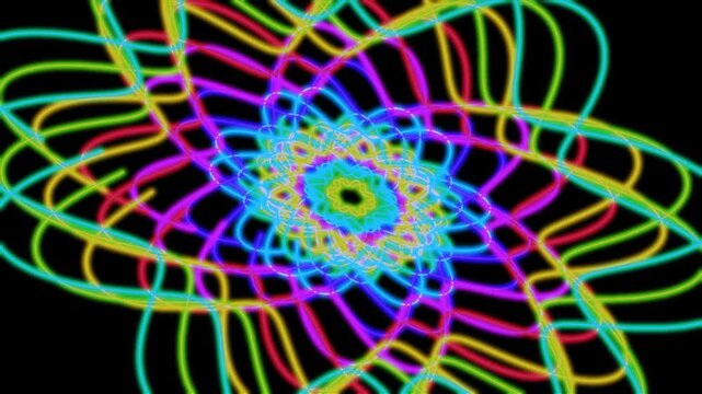 4K Seamless Loop - Biomimetic Quantum Electron Orbitals for Abstract Cinema Texture