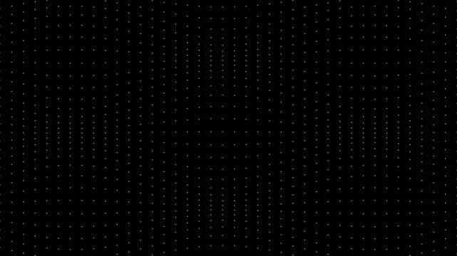 Abstract gold dot grid wave motion background, animation loop