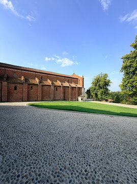 Morimondo Abbey historic Cistercian architecture in Lombardy, Italy
