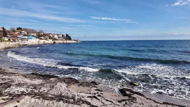 Amazing Panorama of old town of Nessebar, Burgas Region, Bulgaria