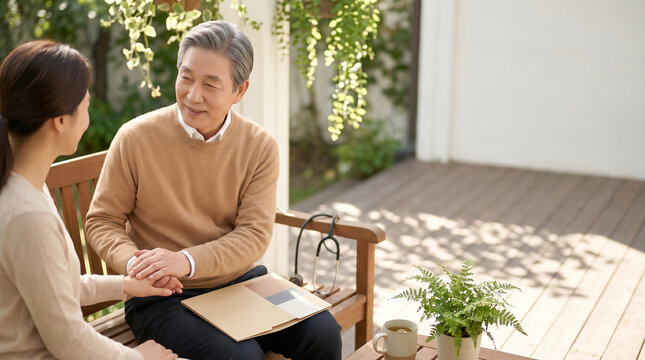햇살 아래 휴식하는 노년 남성 / Senior Man Resting in Warm Sunlight