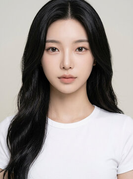 깨끗한 화이트 티셔츠 뷰티 포트레이트 / Clean Beauty Portrait in a White T-Shirt