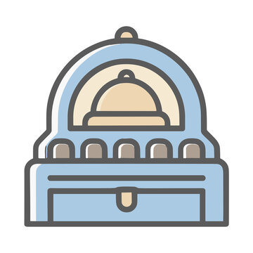 Blue retro jukebox icon
