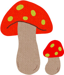 Red mushrooms