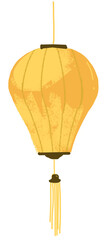 Illustration of a yellow Vietnamese lantern used for Tet decorations. © Phuoc Nguyen