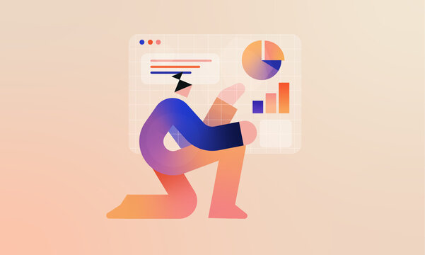 Business Data Analytics Dashboard Illustration