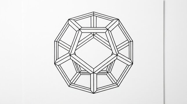 Geometric shape structure abstract design line art