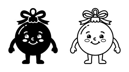 Fototapeta premium Christmas Ornament Character Duo