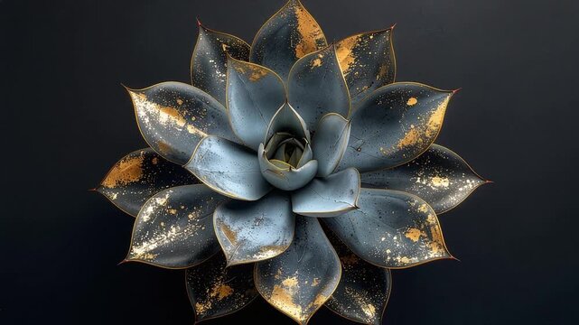 Gold Ink Agave Drawing