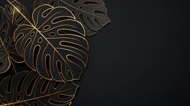 Gold Ink Monstera Leaf Reveal