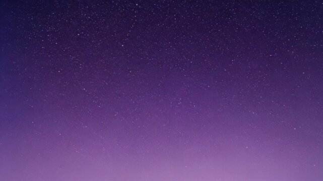 Starry night sky with purple gradient and scattered stars