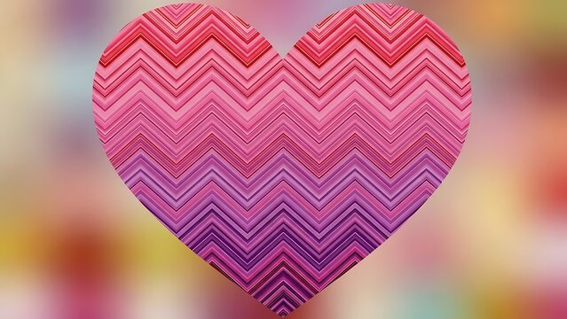 Pink zigzag heart shape pattern for love and valentine design
