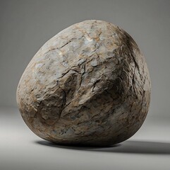 Fototapeta premium Round rock on a white background