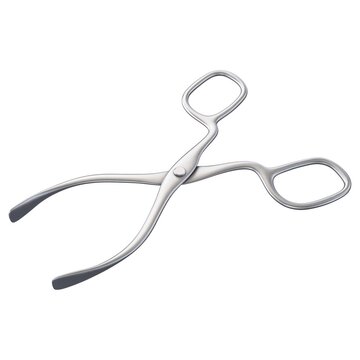 Antique Towel Forceps - Vintage metallic surgical towel forceps instrument, isolated on a white background. 3D render image