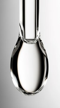 Clear Liquid Drop on Pipette