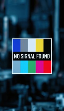 No signal found television test pattern display