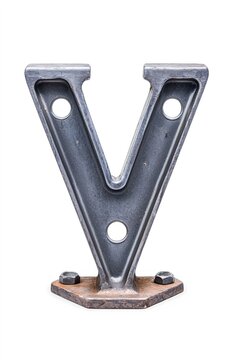 Metal Letter V
