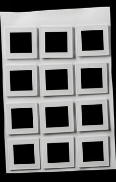 Grid of Empty Slide Frames
