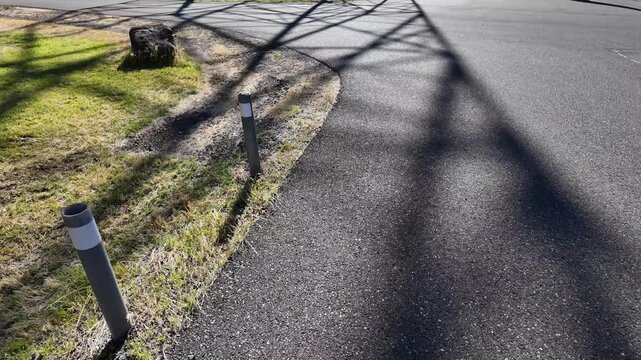 4K action camera footage of high voltage power transmission tower and electrical lines near John Day Dam, Oregon, USA carrying hydroelectric energy across the regional power grid