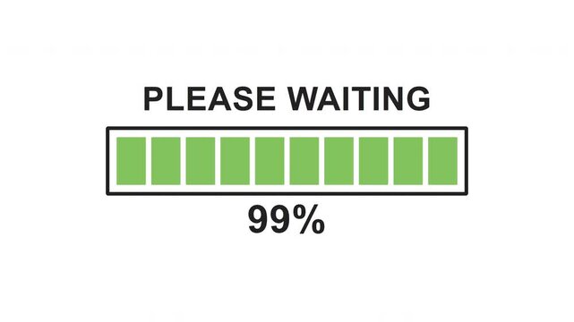 Loading progress bar. Digital download status indicator.