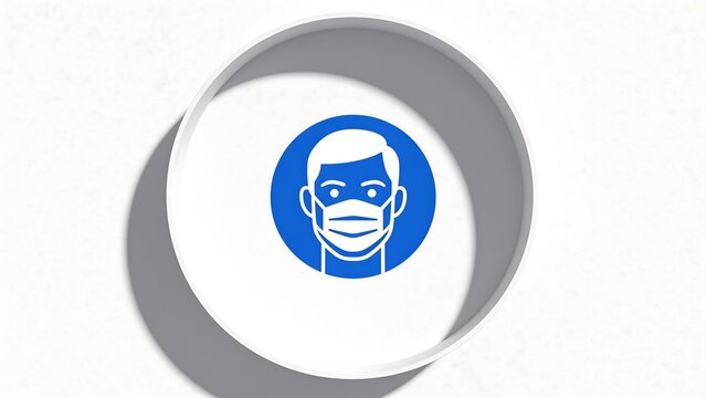 Generative AI infographic featuring a masked individual icon in blue and white